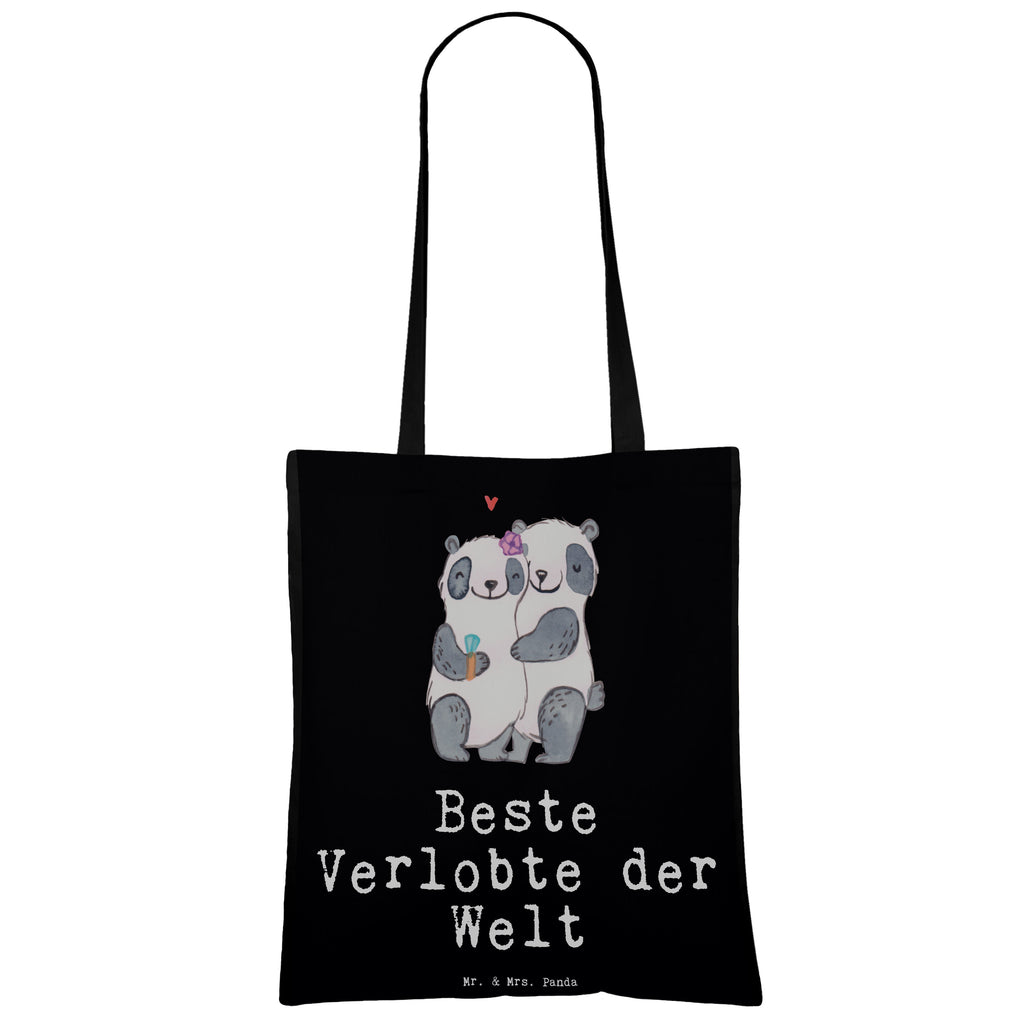 Tragetasche Panda Beste Verlobte der Welt Beuteltasche, Beutel, Einkaufstasche, Jutebeutel, Stoffbeutel, Tasche, Shopper, Umhängetasche, Strandtasche, Schultertasche, Stofftasche, Tragetasche, Badetasche, Jutetasche, Einkaufstüte, Laptoptasche, für, Dankeschön, Geschenk, Schenken, Geburtstag, Geburtstagsgeschenk, Geschenkidee, Danke, Bedanken, Mitbringsel, Freude machen, Geschenktipp, Verlobte, Verloben, Verlobung, Traumfrau, Frau, Freundin, Ehefrau, Zukünftige, Hochzeit, Ehe