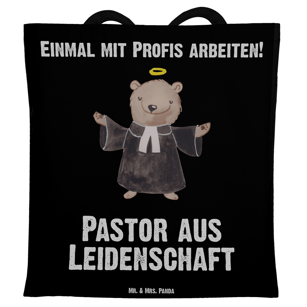 Tragetasche Pastor aus Leidenschaft Beuteltasche, Beutel, Einkaufstasche, Jutebeutel, Stoffbeutel, Tasche, Shopper, Umhängetasche, Strandtasche, Schultertasche, Stofftasche, Tragetasche, Badetasche, Jutetasche, Einkaufstüte, Laptoptasche, Beruf, Ausbildung, Jubiläum, Abschied, Rente, Kollege, Kollegin, Geschenk, Schenken, Arbeitskollege, Mitarbeiter, Firma, Danke, Dankeschön, Pastor, Diener Gottes<br />Geistlicher, Pfarrer, Prediger<br />Priester, Theologe, Kirche