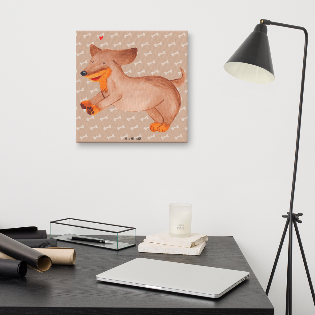 Leinwand Bild Hund Dackel Leinwand, Bild, Kunstdruck, Wanddeko, Dekoration, Hund, Hundemotiv, Haustier, Hunderasse, Tierliebhaber, Hundebesitzer, Sprüche, Hunde, Dackel, Dachshund, happy dog