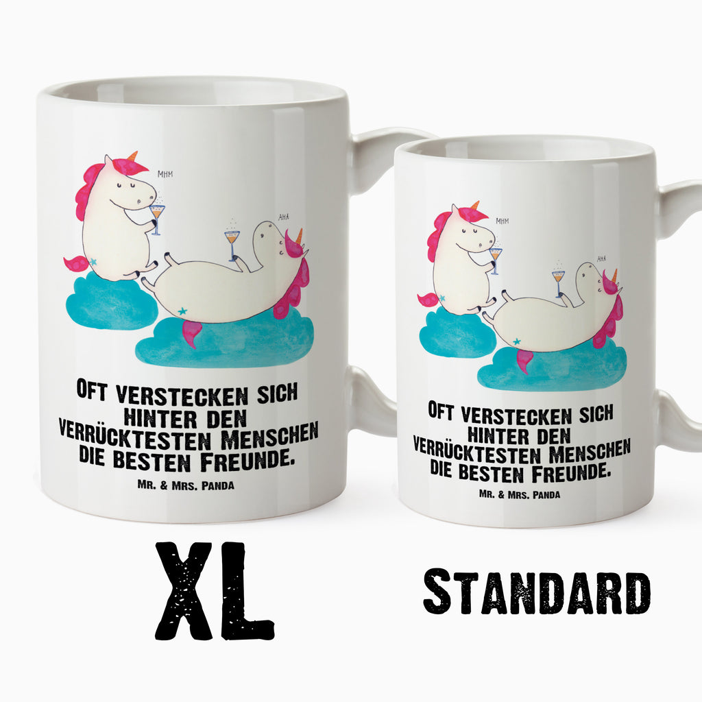 XL Tasse Einhörner Sekt XL Tasse, Große Tasse, Grosse Kaffeetasse, XL Becher, XL Teetasse, spülmaschinenfest, Jumbo Tasse, Groß, Einhorn, Einhörner, Einhorn Deko, Pegasus, Unicorn, Freundinnen, Freundin, BFF, Sekt, Mädelsabend, Spaß, Party, Korken, Anstoßen, Beste