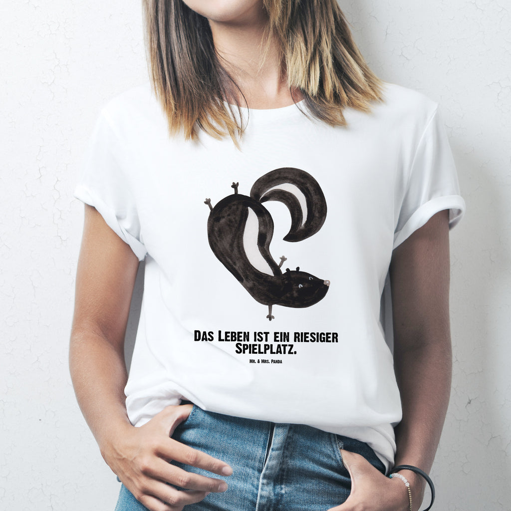 Personalisiertes T-Shirt Stinktier Handstand T-Shirt, Shirt, Tshirt, Lustiges T-Shirt, T-Shirt mit Spruch, Party, Junggesellenabschied, Jubiläum, Geburstag, Herrn, Damen, Männer, Frauen, Schlafshirt, Nachthemd, Sprüche, Stinktier, Skunk, Wildtier, Raubtier, Stinker, Stinki, Spielplatz, verpielt, Kind