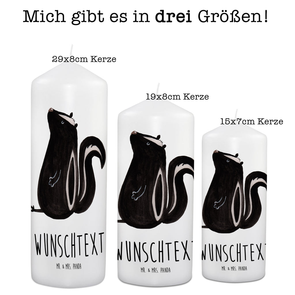 Personalisierte Kerze Stinktier sitzend Kerze, Taufkerze, Kommunionskerze, Geburtstagskerze, Geschenk Kerze, Taufgeschenk Kerze, Kerze mit Druck, Besondere Kerze, Geschenkidee Kerze, Kerze für Kommunion, kerze personalisiert, personalisierte kerze, personalisierte kerzen, Stinktier, Skunk, Wildtier, Raubtier, Stinker, Stinki, Spruch, Büro, Recht, Besserwisser