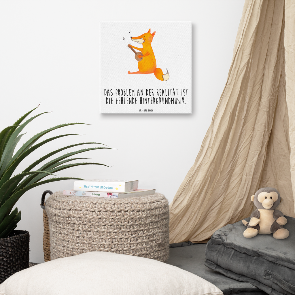 Leinwand Bild Fuchs Gitarre Leinwand, Bild, Kunstdruck, Wanddeko, Dekoration, Fuchs, Füchse, Geschenk Musiker, Musik Spruch, Musikerin, Sänger, Sängerin, Gitarre