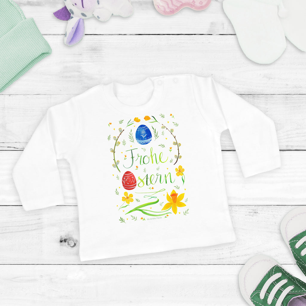 Baby Longsleeve Frohe Ostern Mädchen, Jungen, Baby, Langarm, Bio, Kleidung, Ostern, Osterhase, Ostergeschenke, Osternest, Osterdeko, Geschenke zu Ostern, Ostern Geschenk, Ostergeschenke Kinder, Ostern Kinder, Frohe Ostern, Ostergrüße, Osterblume, Osterei, bemalte Ostereier, Weidenkätzchen. Lettering