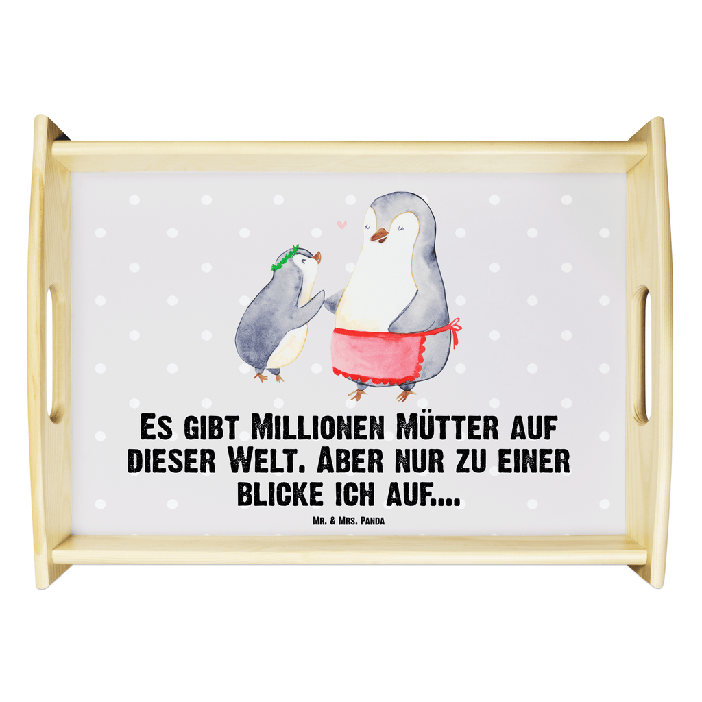 Serviertablett Pinguin mit Kind Serviertablett, Tablett, Holztablett, Küchentablett, Dekotablett, Frühstückstablett, Familie, Vatertag, Muttertag, Bruder, Schwester, Mama, Papa, Oma, Opa, Geschenk, Mami, Mutti, Mutter, Geburststag