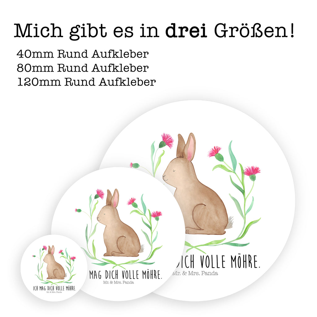 Rund Aufkleber Hase sitzend Sticker, Aufkleber, Etikett, Ostern, Osterhase, Ostergeschenke, Osternest, Osterdeko, Geschenke zu Ostern, Ostern Geschenk, Ostergeschenke Kinder, Ostern Kinder, Frohe Ostern, Ostergrüße, Osterblume, Liebe, Grüße, Hase, Kaninchen