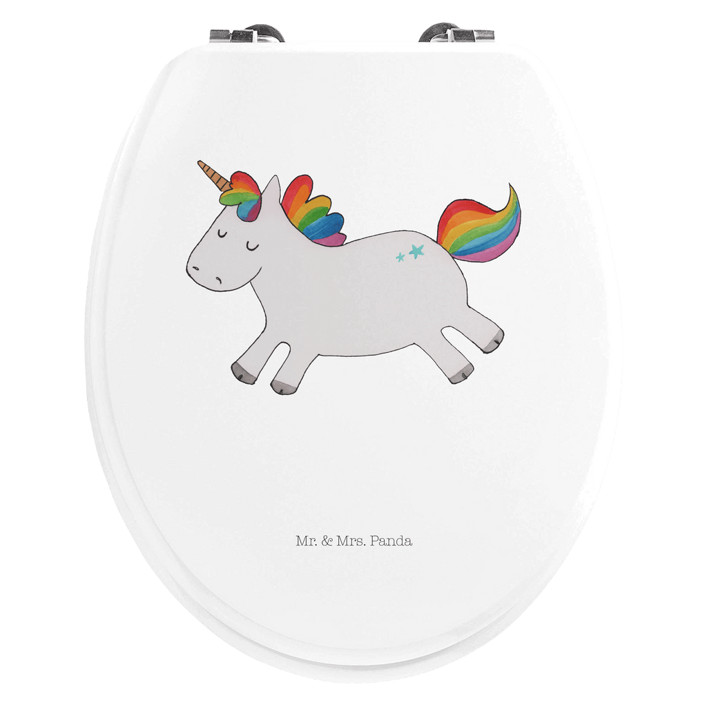 Motiv WC Sitz Einhorn Happy Klobrille, Klodeckel, Toilettendeckel, WC-Sitz, Toilette, Einhorn, Einhörner, Einhorn Deko, Pegasus, Unicorn, glücklich, fröhlich, Spaß, Freude, Lebensfreude, witzig, spannend, Lächeln, Lachen