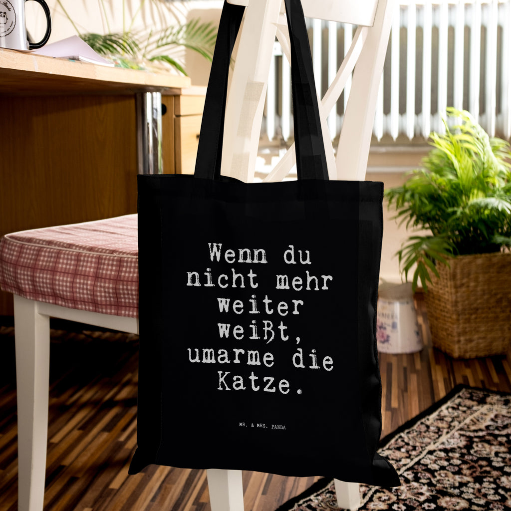 Tragetasche Wenn du nicht mehr... Beuteltasche, Beutel, Einkaufstasche, Jutebeutel, Stoffbeutel, Tasche, Shopper, Umhängetasche, Strandtasche, Schultertasche, Stofftasche, Tragetasche, Badetasche, Jutetasche, Einkaufstüte, Laptoptasche, Spruch, Sprüche, lustige Sprüche, Weisheiten, Zitate, Spruch Geschenke, Spruch Sprüche Weisheiten Zitate Lustig Weisheit Worte