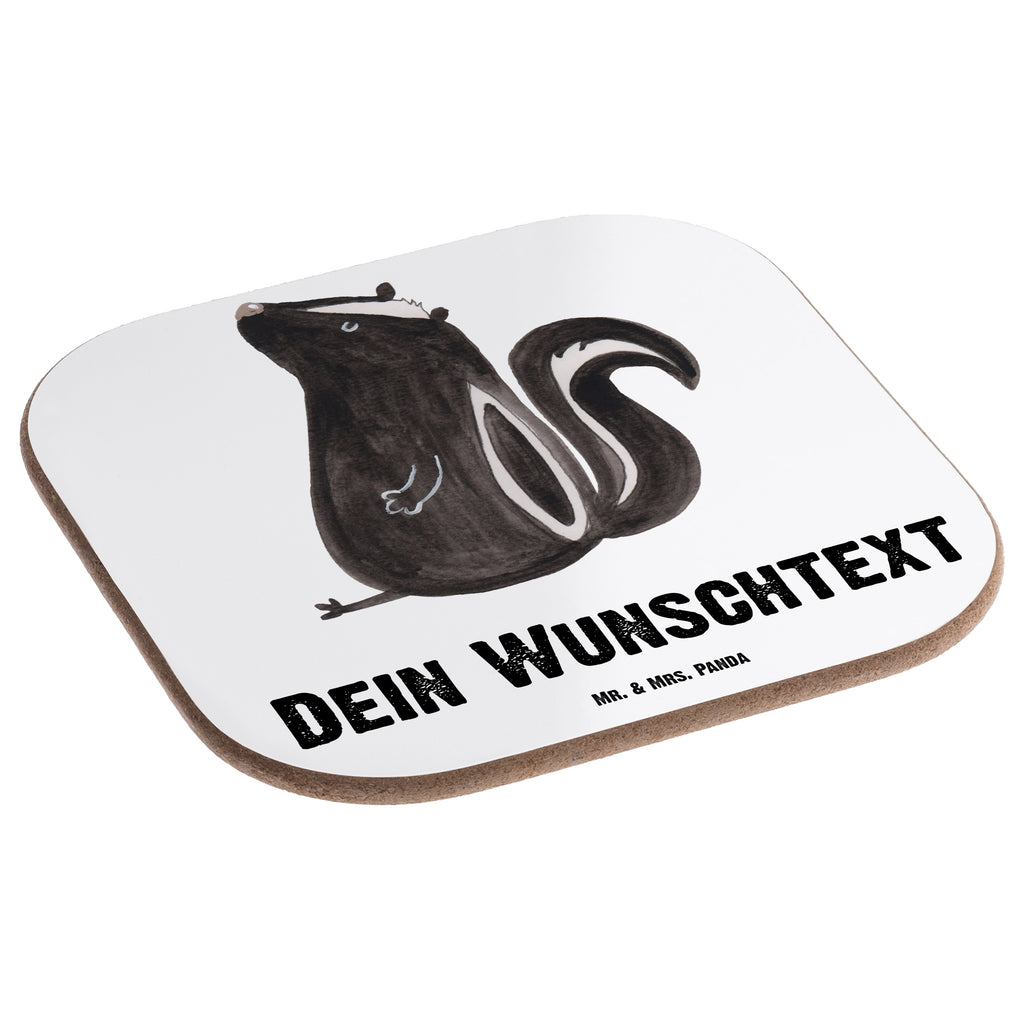 Personalisierte Untersetzer Stinktier sitzend Personalisierte Untersetzer, PErsonalisierte Bierdeckel, Personalisierte Glasuntersetzer, Peronalisierte Untersetzer Gläser, Personalisiert Getränkeuntersetzer, Untersetzer mit Namen, Bedrucken, Personalisieren, Namensaufdruck, Stinktier, Skunk, Wildtier, Raubtier, Stinker, Stinki, Spruch, Büro, Recht, Besserwisser