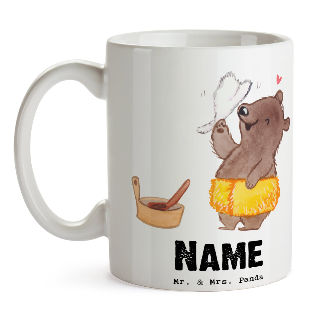 Personalisierte Tasse Saunameister mit Herz Personalisierte Tasse, Namenstasse, Wunschname, Personalisiert, Tasse, Namen, Drucken, Tasse mit Namen, Beruf, Ausbildung, Jubiläum, Abschied, Rente, Kollege, Kollegin, Geschenk, Schenken, Arbeitskollege, Mitarbeiter, Firma, Danke, Dankeschön