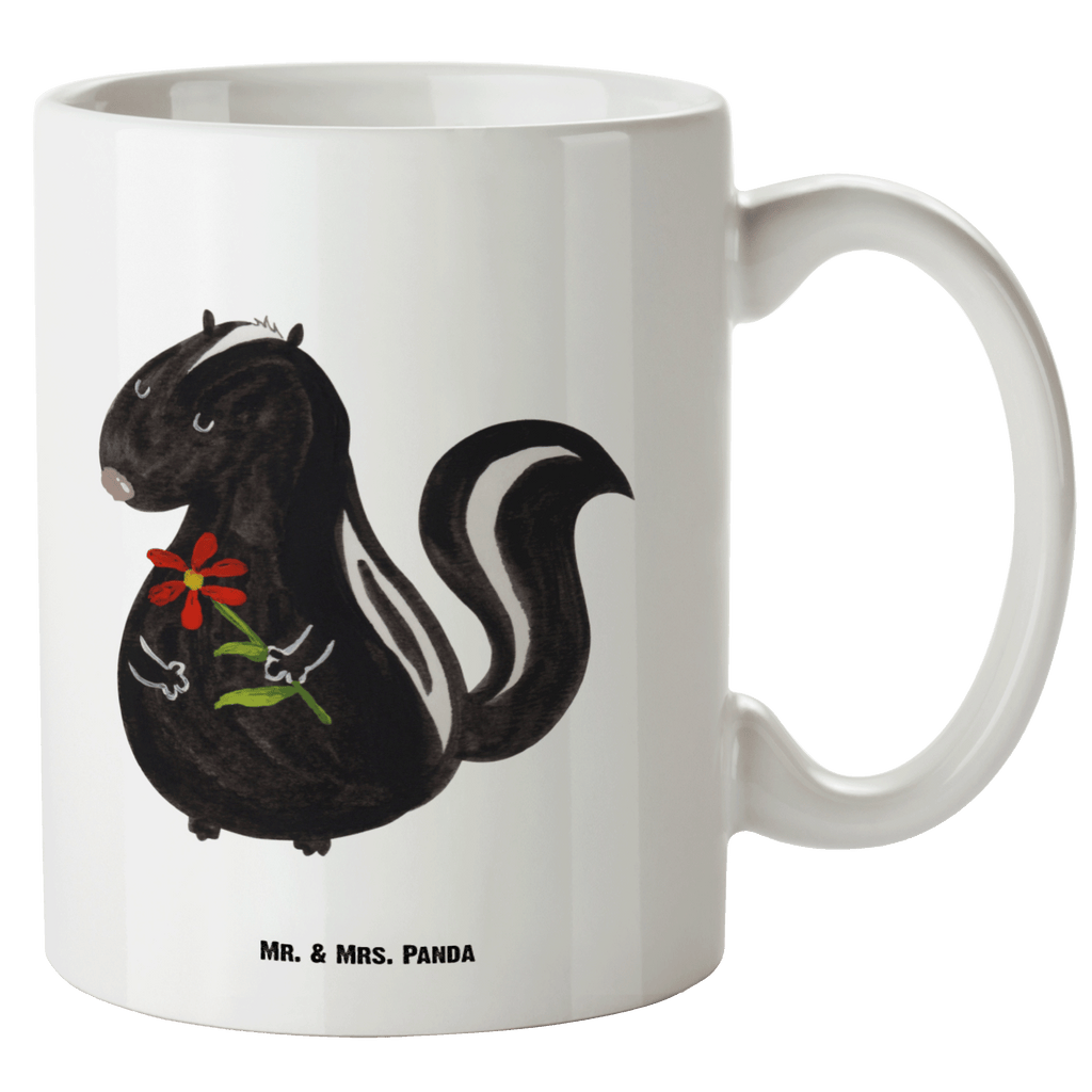 XL Tasse Stinktier Blume XL Tasse, Große Tasse, Grosse Kaffeetasse, XL Becher, XL Teetasse, spülmaschinenfest, Jumbo Tasse, Groß, Stinktier, Skunk, Wildtier, Raubtier, Stinker, Stinki, Tagträumer, verträumt, Dreams, Träume