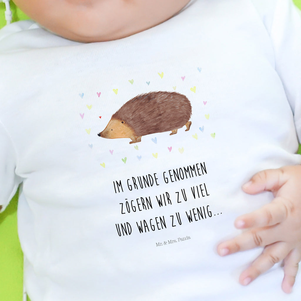 Organic Baby Shirt Igel Herzen Baby T-Shirt, Jungen Baby T-Shirt, Mädchen Baby T-Shirt, Shirt, Tiermotive, Gute Laune, lustige Sprüche, Tiere, Liebe, Herz, Herzen, Igel, Vertrauen, Kuss, Leben