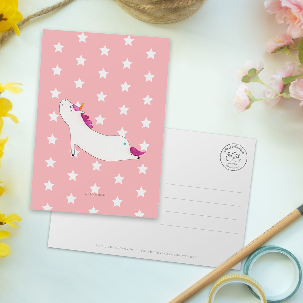 Postkarte Einhorn Yoga Postkarte, Karte, Geschenkkarte, Grußkarte, Einladung, Ansichtskarte, Geburtstagskarte, Einladungskarte, Dankeskarte, Einhorn, Einhörner, Einhorn Deko, Pegasus, Unicorn, Yoga, Namaste, Achtsamkeit, Entspannung, Joga, Yogamatte, Sport, lustig, witzig, süß