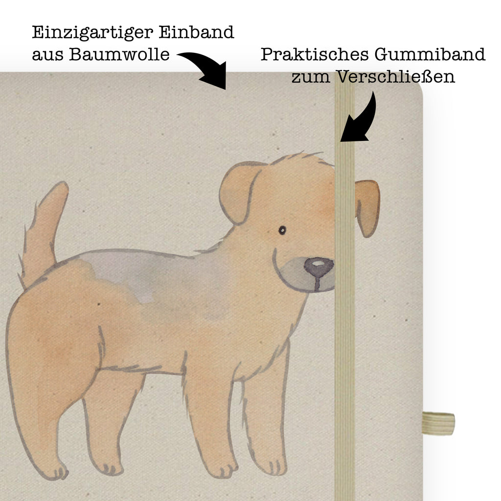 Baumwoll Notizbuch Border Terrier Moment Notizen, Eintragebuch, Tagebuch, Notizblock, Adressbuch, Journal, Kladde, Skizzenbuch, Notizheft, Schreibbuch, Schreibheft, Hund, Hunderasse, Rassehund, Hundebesitzer, Geschenk, Tierfreund, Schenken, Welpe, Border Terrier