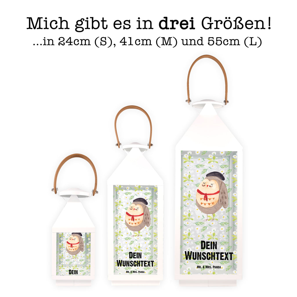 Personalisierte Deko Laterne Eule Französisch Gartenlampe, Gartenleuchte, Gartendekoration, Gartenlicht, Laterne kleine Laternen, XXL Laternen, Laterne groß, Eule, Eulen, Eule Deko, Owl, hibou, La vie est belle, das Leben ist schön, Spruch schön, Spruch Französisch, Frankreich