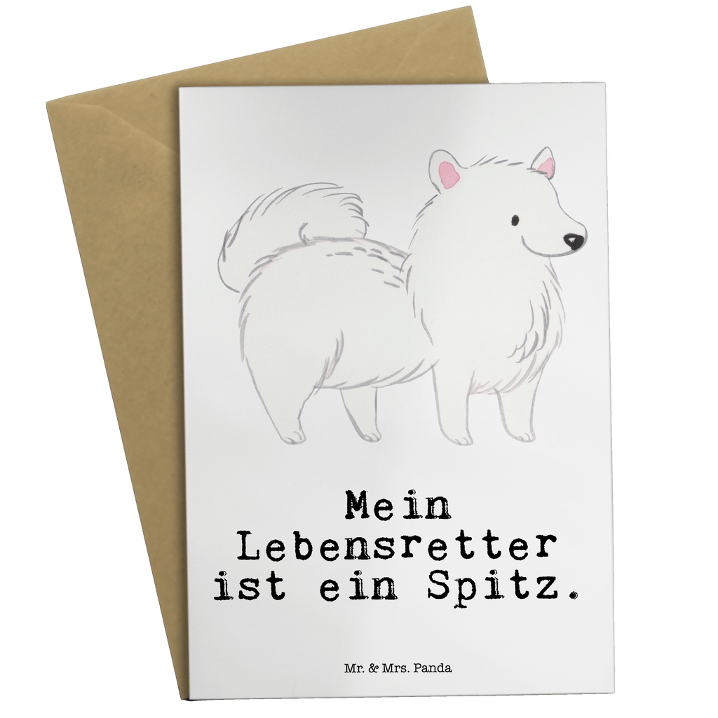 Grußkarte Spitz Lebensretter Grußkarte, Klappkarte, Einladungskarte, Glückwunschkarte, Hochzeitskarte, Geburtstagskarte, Karte, Ansichtskarten, Hund, Hunderasse, Rassehund, Hundebesitzer, Geschenk, Tierfreund, Schenken, Welpe, Spitz