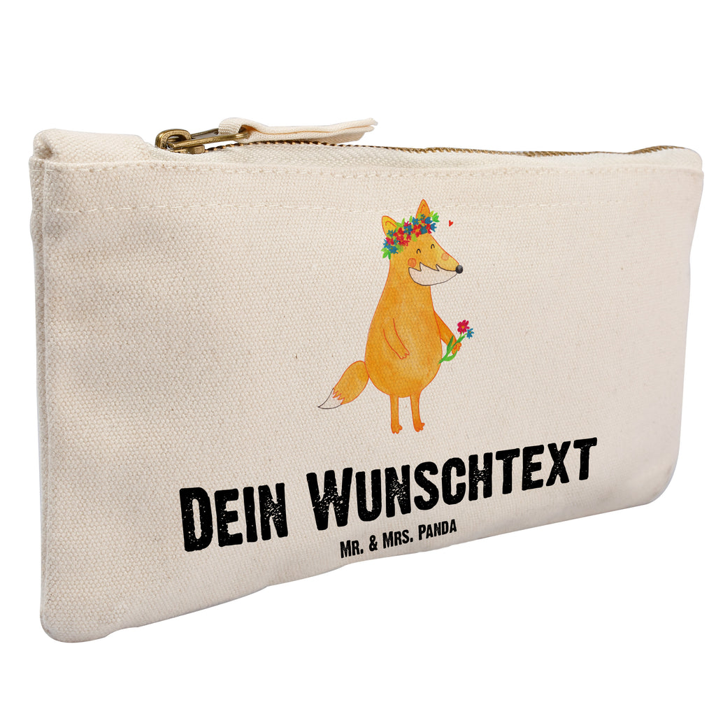 Personalisierte Schminktasche Fuchs Blumenliebe Personalisierte Schminktasche, Personalisierte Kosmetiktasche, Personalisierter Kosmetikbeutel, Personalisiertes Stiftemäppchen, Personalisiertes Etui, Personalisierte Federmappe, Personalisierte Makeup Bag, Personalisiertes Schminketui, Personalisiertes Kosmetiketui, Personalisiertes Schlamperetui, Schminktasche mit Namen, Kosmetiktasche mit Namen, Kosmetikbeutel mit Namen, Stiftemäppchen mit Namen, Etui mit Namen, Federmappe mit Namen, Makeup Bg  mit Namen, Schminketui mit Namen, Kosmetiketui mit Namen, Schlamperetui mit Namen, Schminktasche personalisieren, Schminktasche bedrucken, Schminktasche selbst gestalten, Fuchs, Füchse, Fox, Liebe, Freundin, Fuchsmädchen, Blumenmädchen, Freundinnen, Liebesbeweis, Blume, Blumen, Motivation, Freude, ich, mich, Selbstliebe