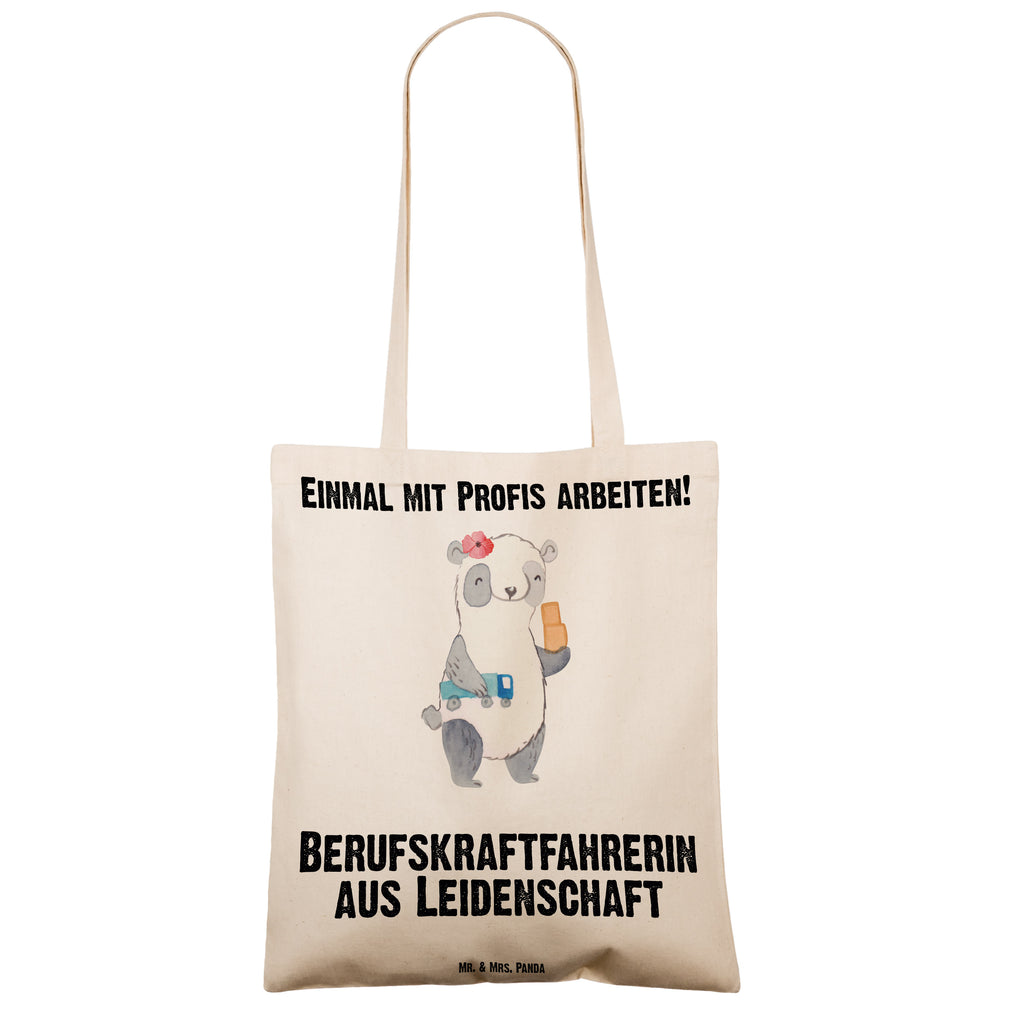 Tragetasche Berufskraftfahrerin aus Leidenschaft Beuteltasche, Beutel, Einkaufstasche, Jutebeutel, Stoffbeutel, Tasche, Shopper, Umhängetasche, Strandtasche, Schultertasche, Stofftasche, Tragetasche, Badetasche, Jutetasche, Einkaufstüte, Laptoptasche, Beruf, Ausbildung, Jubiläum, Abschied, Rente, Kollege, Kollegin, Geschenk, Schenken, Arbeitskollege, Mitarbeiter, Firma, Danke, Dankeschön