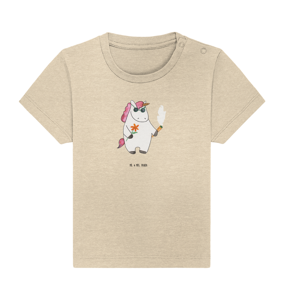 Organic Baby Shirt Einhorn Woodstock Baby T-Shirt, Jungen Baby T-Shirt, Mädchen Baby T-Shirt, Shirt, Einhorn, Einhörner, Einhorn Deko, Pegasus, Unicorn, Kiffen, Joint, Zigarette, Alkohol, Party, Spaß. lustig, witzig, Woodstock