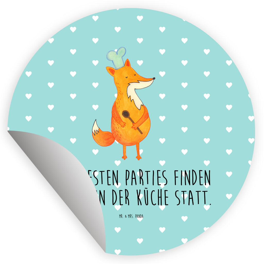 Rund Aufkleber Fuchs Koch Sticker, Aufkleber, Etikett, Fuchs, Füchse, Koch Geschenk, Küche Spruch, Küche Deko, Köche, Bäcker, Party Spruch, Spruch lustig, witzig