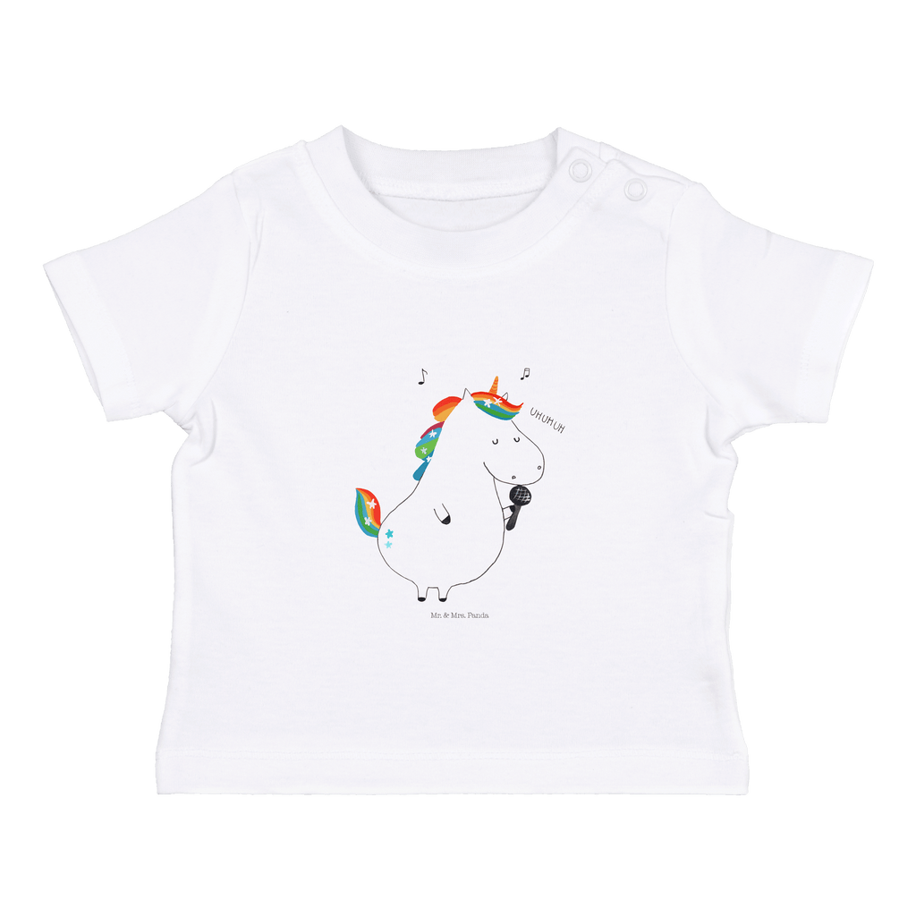 Organic Baby Shirt Einhorn Sänger Baby T-Shirt, Jungen Baby T-Shirt, Mädchen Baby T-Shirt, Shirt, Einhorn, Einhörner, Einhorn Deko, Pegasus, Unicorn, Glitzer, Konfetti, Party, Geburtstag, Feier, Fest, Disco, Sängerin, Sänger, Freundin