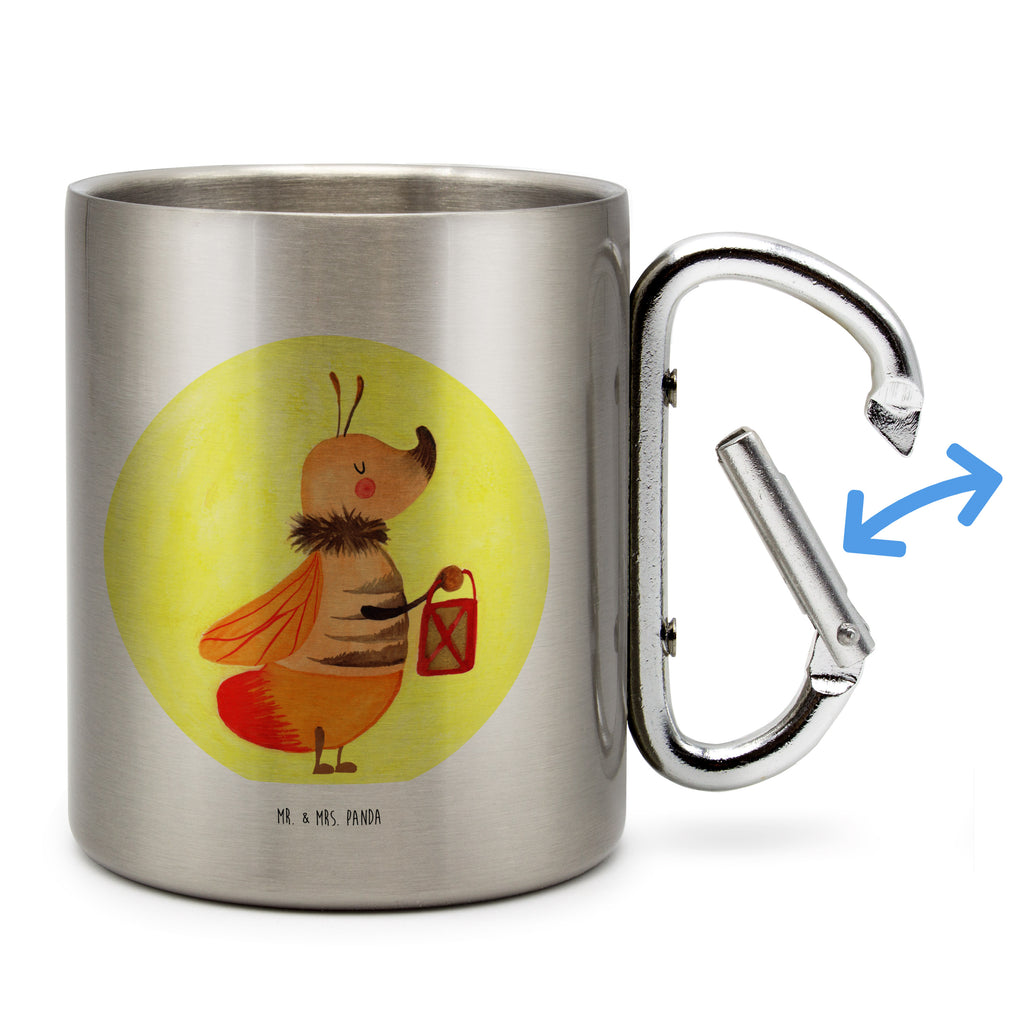 Edelstahlbecher Glühwürmchen Edelstahltasse, Karabiner, Edelstahlbecher, Outdoor, Camping, Tasse, Becher, Tiermotive, Gute Laune, lustige Sprüche, Tiere, Glühwürmchen, Glühwurm, Falter, Liebe, Leuchten, magisch, Liebesbeweis, Lieblingsmensch, Verlobung, Heiratsantrag, Jahrestag, Liebesspruch