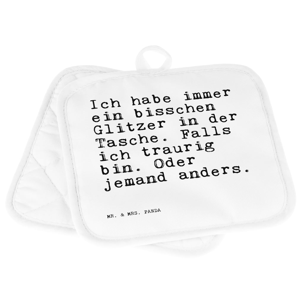 2er Set Topflappen  Sprüche und Zitate Ich habe immer ein bisschen Glitzer in der Tasche. Falls ich traurig bin. Oder jemand anders. Topflappen, Topfuntersetzer, Ofenhandschuh, Topflappen Set, Topflappen lustig, Topflappen mit Spruch, Ofenhandschuhe, Topfhandschuhe, Topfhandschuh, Topflappenset, Topflappen 2er Set, Schöne Topflappen, Spruch, Sprüche, lustige Sprüche, Weisheiten, Zitate, Spruch Geschenke, Spruch Sprüche Weisheiten Zitate Lustig Weisheit Worte