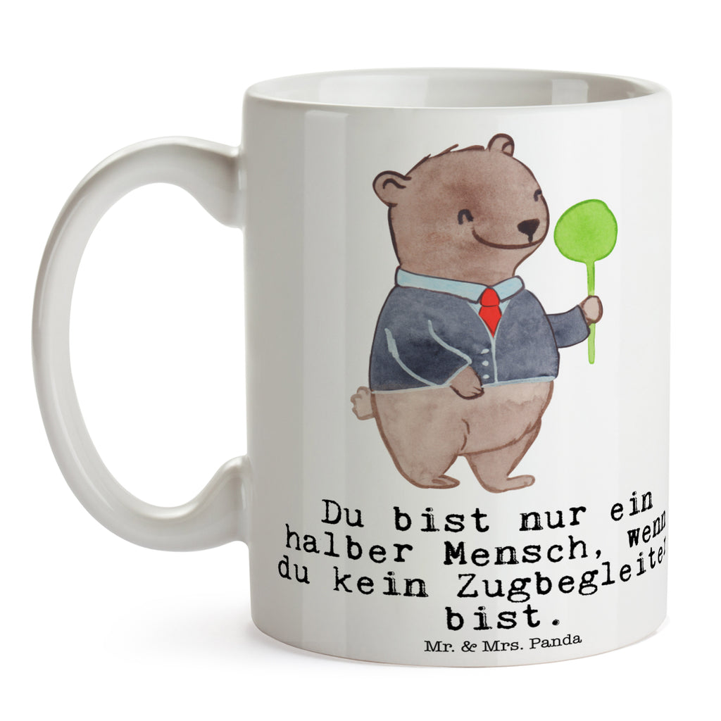 Tasse Zugbegleiter mit Herz Tasse, Kaffeetasse, Teetasse, Becher, Kaffeebecher, Teebecher, Keramiktasse, Porzellantasse, Büro Tasse, Geschenk Tasse, Tasse Sprüche, Tasse Motive, Kaffeetassen, Tasse bedrucken, Designer Tasse, Cappuccino Tassen, Schöne Teetassen, Beruf, Ausbildung, Jubiläum, Abschied, Rente, Kollege, Kollegin, Geschenk, Schenken, Arbeitskollege, Mitarbeiter, Firma, Danke, Dankeschön