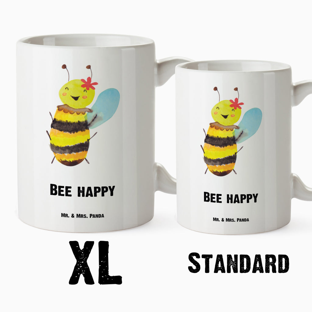 XL Tasse Biene Happy XL Tasse, Große Tasse, Grosse Kaffeetasse, XL Becher, XL Teetasse, spülmaschinenfest, Jumbo Tasse, Groß, Biene, Wespe, Hummel