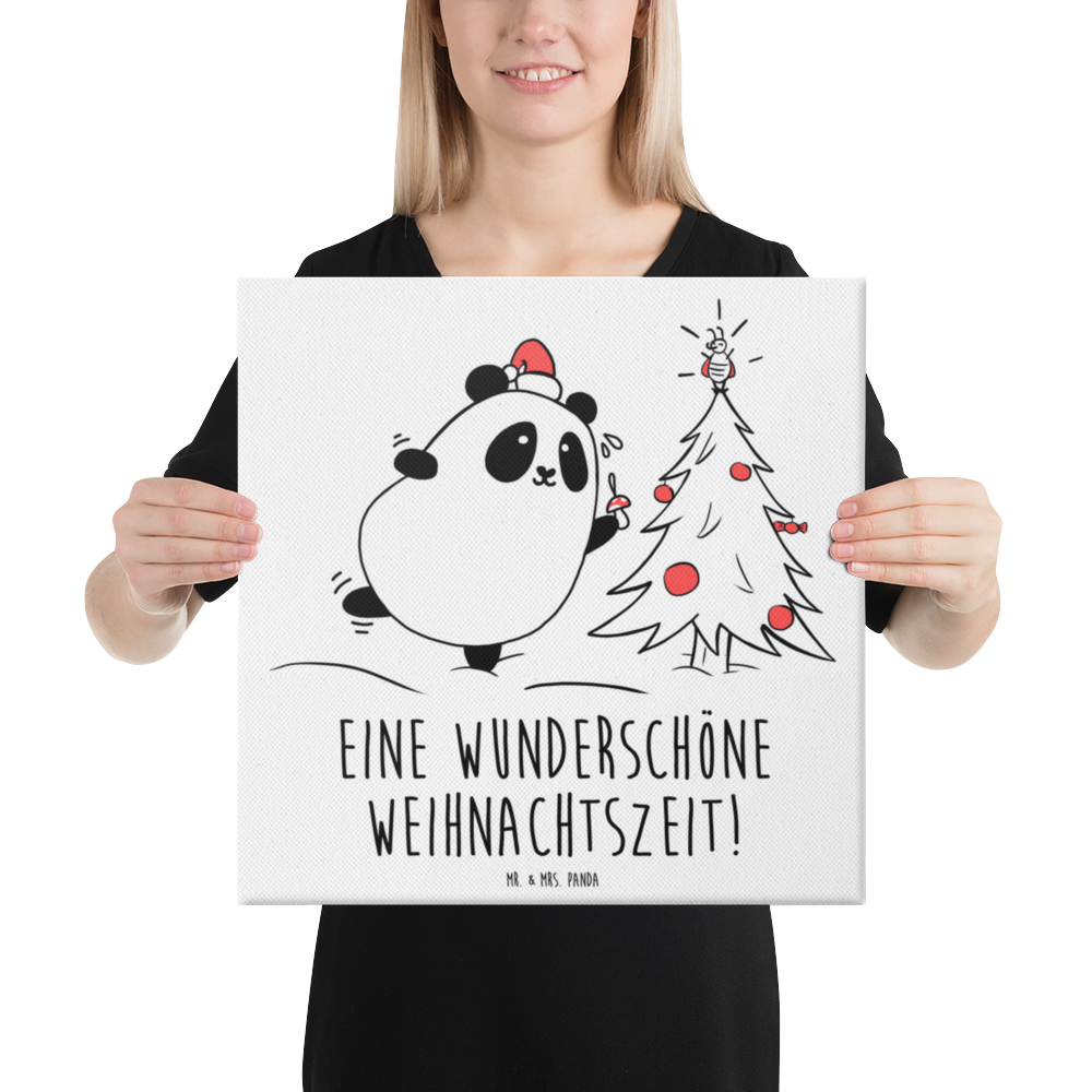 Leinwand Bild Panda Weihnachtszeit Leinwand, Bild, Kunstdruck, Wanddeko, Dekoration