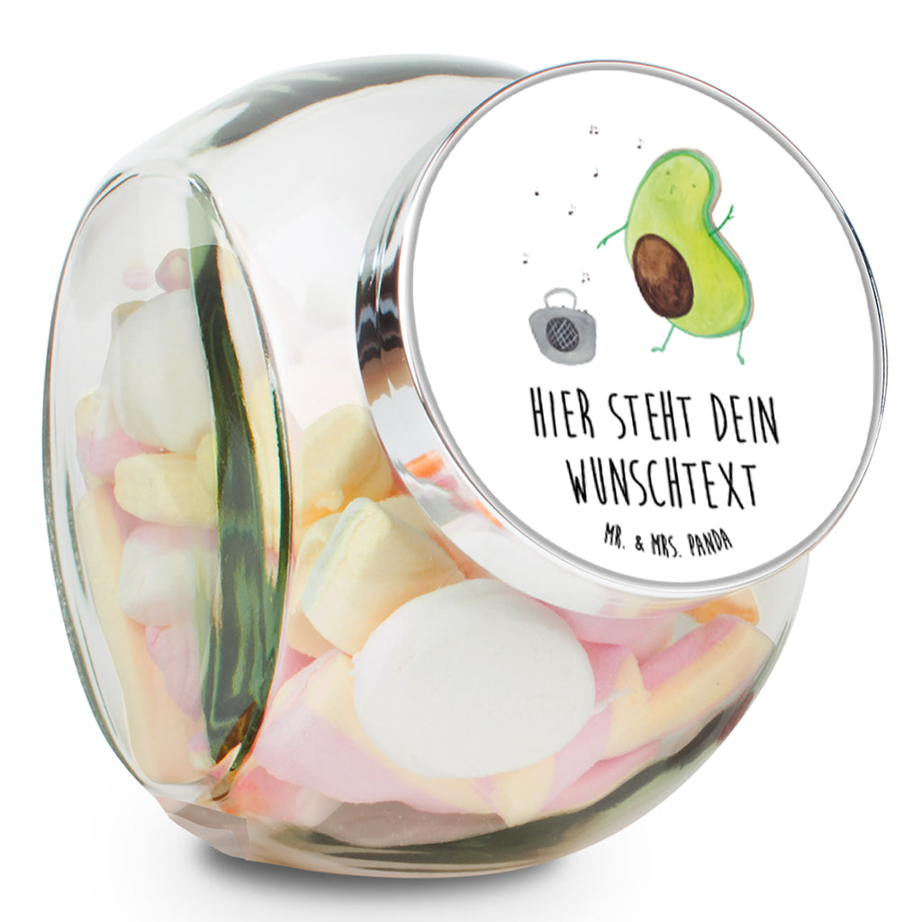 Personalisiertes Bonbonglas Avocado tanzt Vorratsdose, Vorratsbehälter, Süßigkeitenglas, Süßigkeitendose, Kaffeedose, Müslidose, Teedose, Keksbehälter, Keksedose, Glasdose, Glasbälter, Vorratsglas, Küchenbehälter, Aufbewahrungsdose, Aufbewahungsglas, Gewürzdose, Küchenorganizer, Snackdose, Avocado, Veggie, Vegan, Gesund