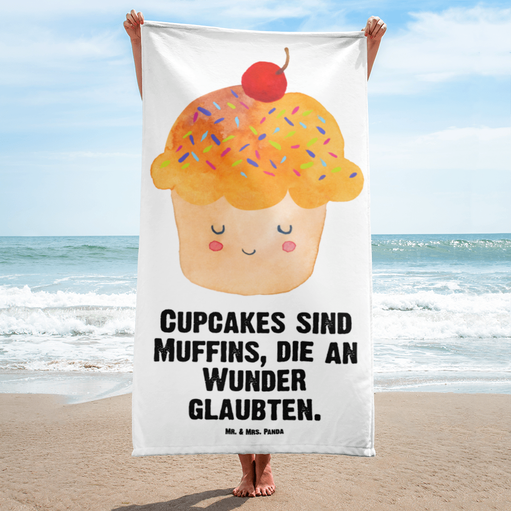 XL Badehandtuch Cupcake Handtuch, Badetuch, Duschtuch, Strandtuch, Saunatuch, Tiermotive, Gute Laune, lustige Sprüche, Tiere, Cupcakes, Muffin, Wunder, Küche Deko, Küche Spruch, Backen Geschenk, Geschenk Koch, Motivation Sprüche