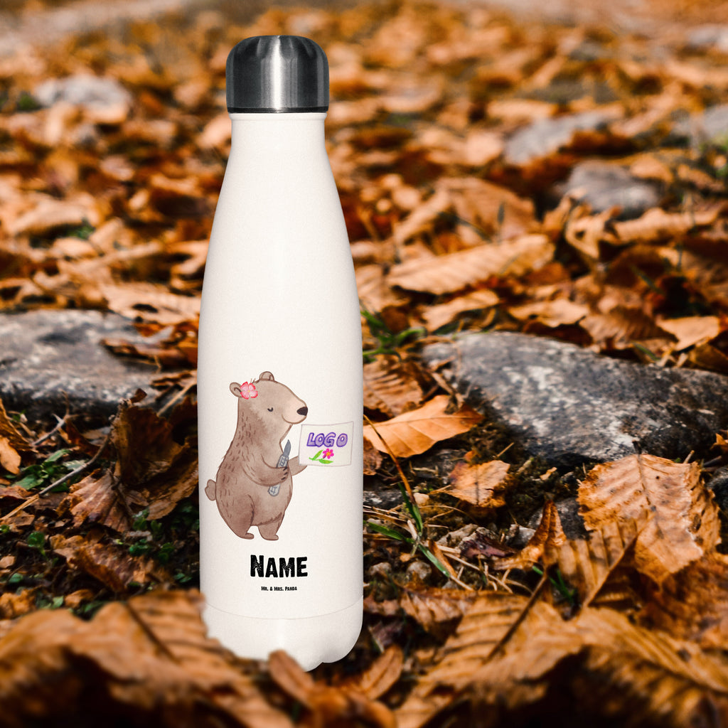 Personalisierte Thermosflasche Werbetechnikerin mit Herz Personalisierte Isolierflasche, Personalisierte Thermoflasche, Personalisierte Trinkflasche, Trinkflasche Mit Namen, Wunschname, Bedrucken, Namensflasche, Beruf, Ausbildung, Jubiläum, Abschied, Rente, Kollege, Kollegin, Geschenk, Schenken, Arbeitskollege, Mitarbeiter, Firma, Danke, Dankeschön