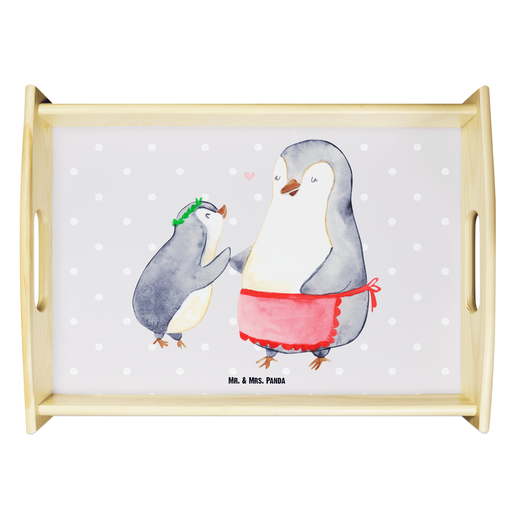 Serviertablett Pinguin mit Kind Serviertablett, Tablett, Holztablett, Küchentablett, Dekotablett, Frühstückstablett, Familie, Vatertag, Muttertag, Bruder, Schwester, Mama, Papa, Oma, Opa, Geschenk, Mami, Mutti, Mutter, Geburststag