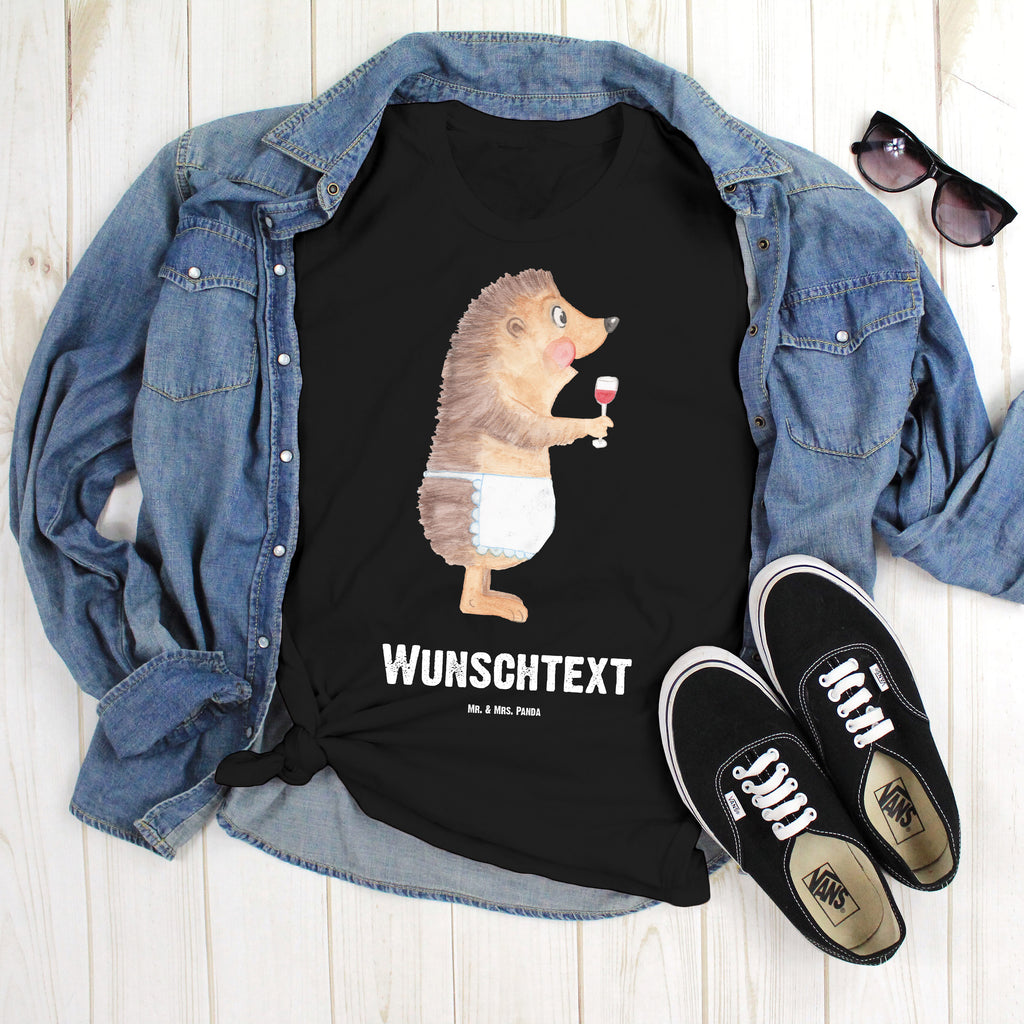 Personalisiertes T-Shirt Igel Wein T-Shirt Personalisiert, T-Shirt mit Namen, T-Shirt mit Aufruck, Männer, Frauen, Wunschtext, Bedrucken, Tiermotive, Gute Laune, lustige Sprüche, Tiere, Wein Spruch, Igel, Geschenk Weintrinker, Geschenk Weinliebhaber, Wein Deko, Weinglas, Rotwein, Weißwein, Wein trinken