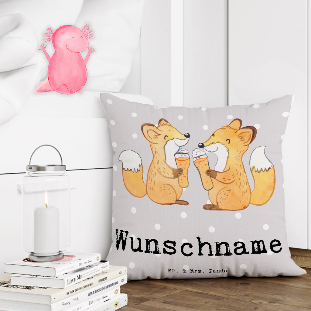 Personalisiertes Kissen Fuchs Bester Zimmernachbar der Welt Kissen, personalisiert, Name, Wunschname, bedrucken, Kopfkissen, für, Dankeschön, Geschenk, Schenken, Geburtstag, Geburtstagsgeschenk, Geschenkidee, Danke, Bedanken, Mitbringsel, Freude machen, Geschenktipp, Zimmernachbar, Zimmernachbarn, Zimmer, Krankenhaus, Patient, Kollegin, Wohnheim, Nachbar, WG, Studentenwohnheim