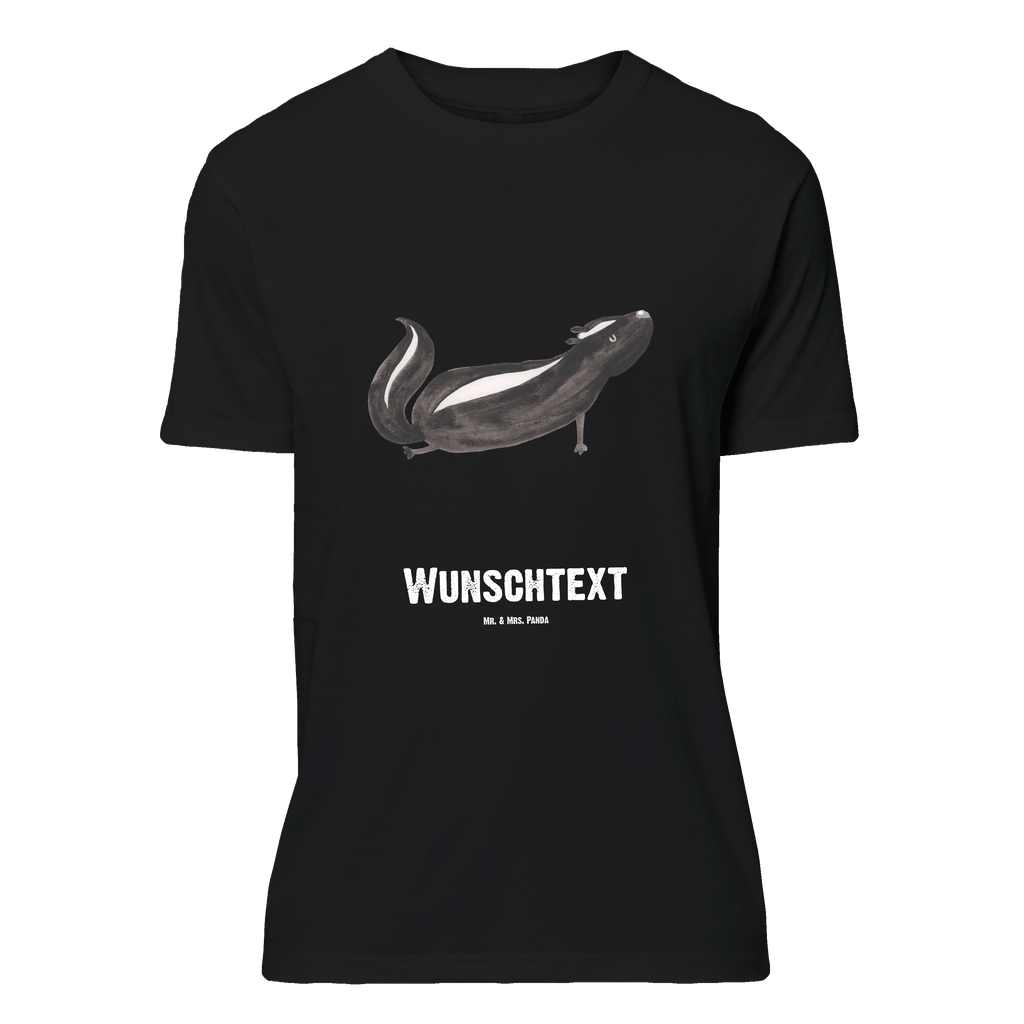 Personalisiertes T-Shirt Stinktier Yoga T-Shirt Personalisiert, T-Shirt mit Namen, T-Shirt mit Aufruck, Männer, Frauen, Wunschtext, Bedrucken, Stinktier, Skunk, Wildtier, Raubtier, Stinker, Stinki, Yoga, Namaste, Lebe, Liebe, Lache