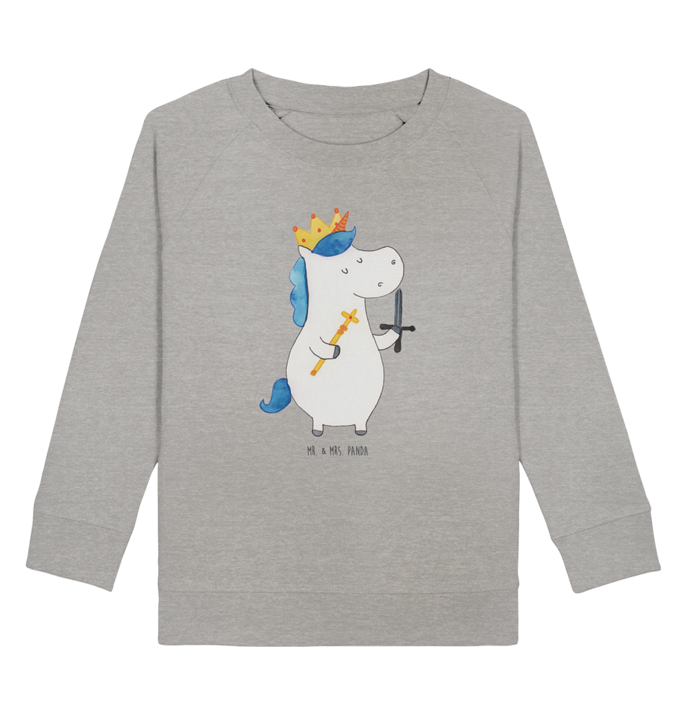 Organic Kinder Pullover Einhorn König mit Schwert Kinder Pullover, Kinder Sweatshirt, Jungen, Mädchen, Einhorn, Einhörner, Einhorn Deko, Pegasus, Unicorn, König, Ritter, Mittelalter