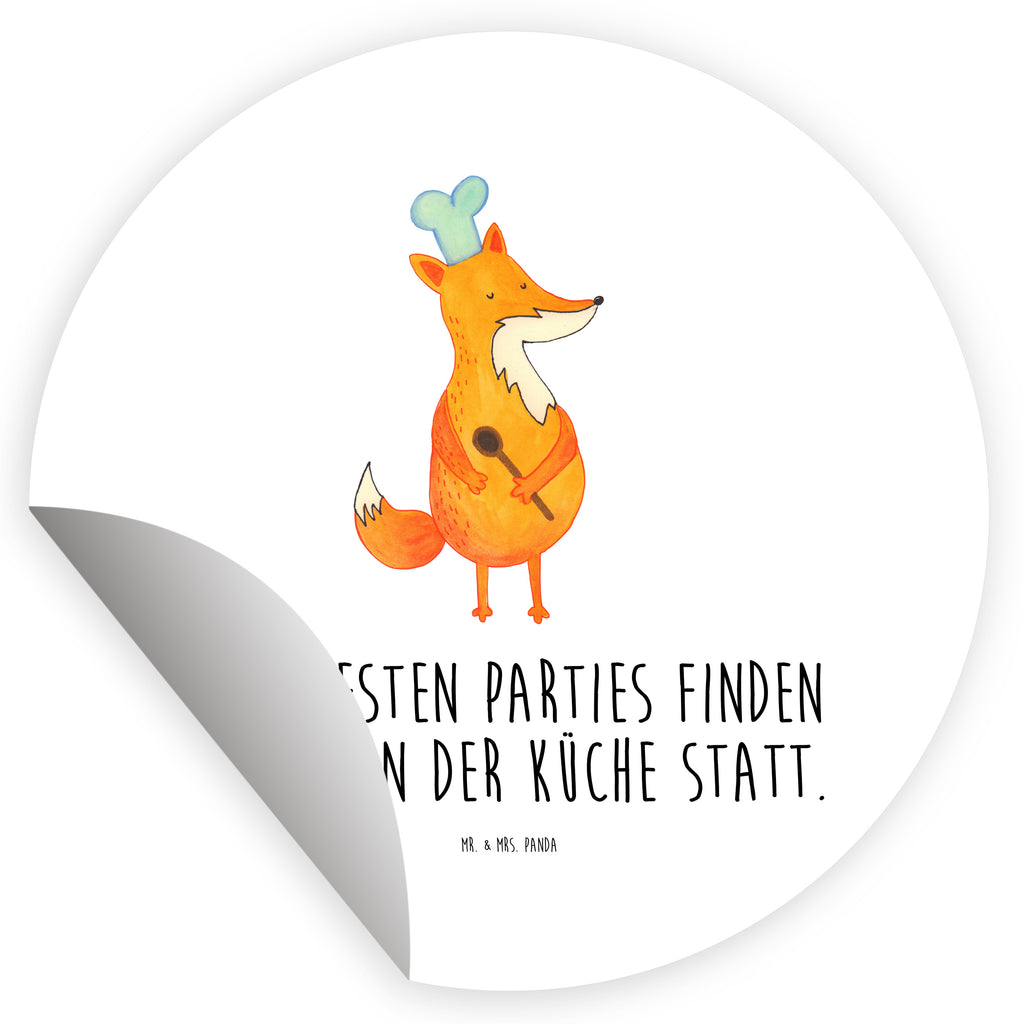 Rund Aufkleber Fuchs Koch Sticker, Aufkleber, Etikett, Fuchs, Füchse, Koch Geschenk, Küche Spruch, Küche Deko, Köche, Bäcker, Party Spruch, Spruch lustig, witzig