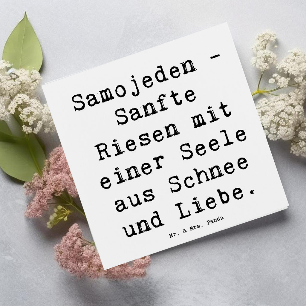 Deluxe Karte Spruch Samojede Liebe Karte, Grußkarte, Klappkarte, Einladungskarte, Glückwunschkarte, Hochzeitskarte, Geburtstagskarte, Hochwertige Grußkarte, Hochwertige Klappkarte, Hund, Hunderasse, Rassehund, Hundebesitzer, Geschenk, Tierfreund, Schenken, Welpe