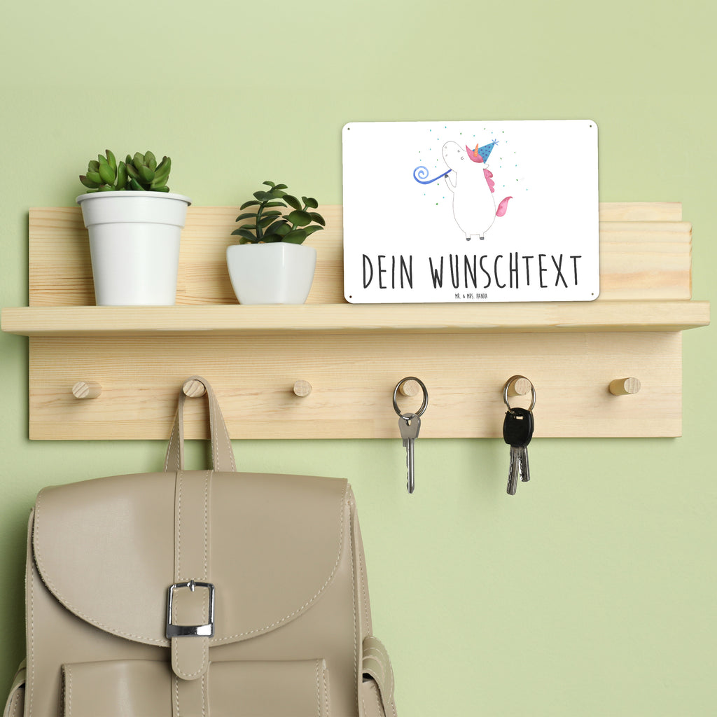 Personalisiertes Blechschild Einhorn Party Blechschild, Metallschild, Geschenk Schild, Schild, Magnet-Metall-Schild, Deko Schild, Wandschild, Wand-Dekoration, Türschild, Einhorn, Einhörner, Einhorn Deko, Pegasus, Unicorn, Glitzer, Konfetti, Party, Geburtstag, Feier, Fest, Alkohol, Disco, Club