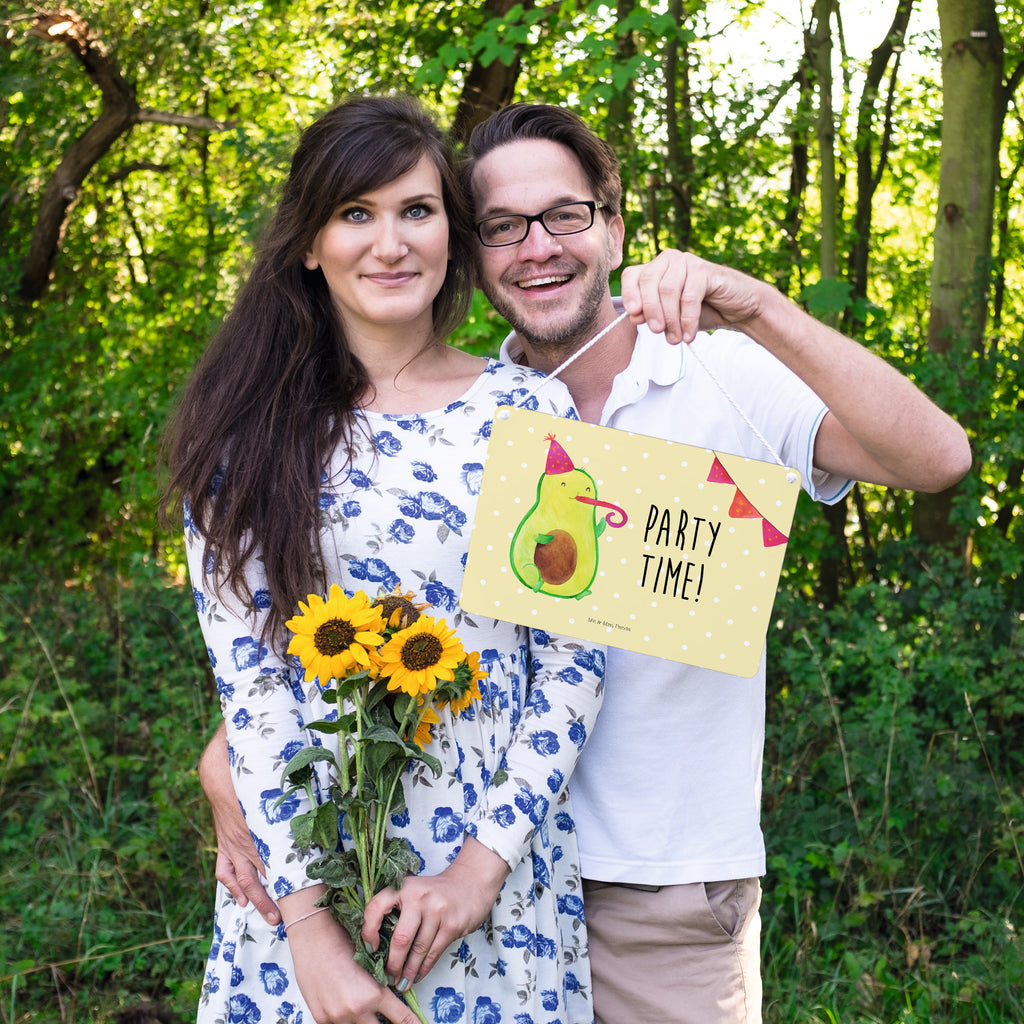 Deko Schild Avocado Party Time Dekoschild, Deko Schild, Schild, Tür Schild, Türschild, Holzschild, Wandschild, Wanddeko, Avocado, Veggie, Vegan, Gesund