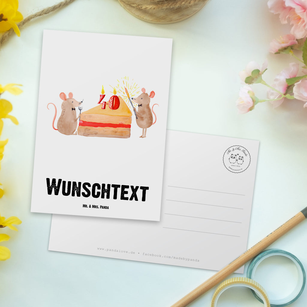 Personalisierte Postkarte 40. Geburtstag Mäuse Kuchen Postkarte mit Namen, Postkarte bedrucken, Postkarte mit Wunschtext, Postkarte personalisierbar, Geschenkkarte mit Namen, Grußkarte mit Namen, Karte mit Namen, Einladung mit Namen, Ansichtskarte mit Namen, Geschenkkarte mit Wunschtext, Grußkarte mit Wunschtext, Karte mit Wunschtext, Einladung mit Wunschtext, Ansichtskarte mit Wunschtext, Geburtstag, Geburtstagsgeschenk, Geschenk, Maus, Geburtstage, Happy Birthday, Geburtstagsfeier