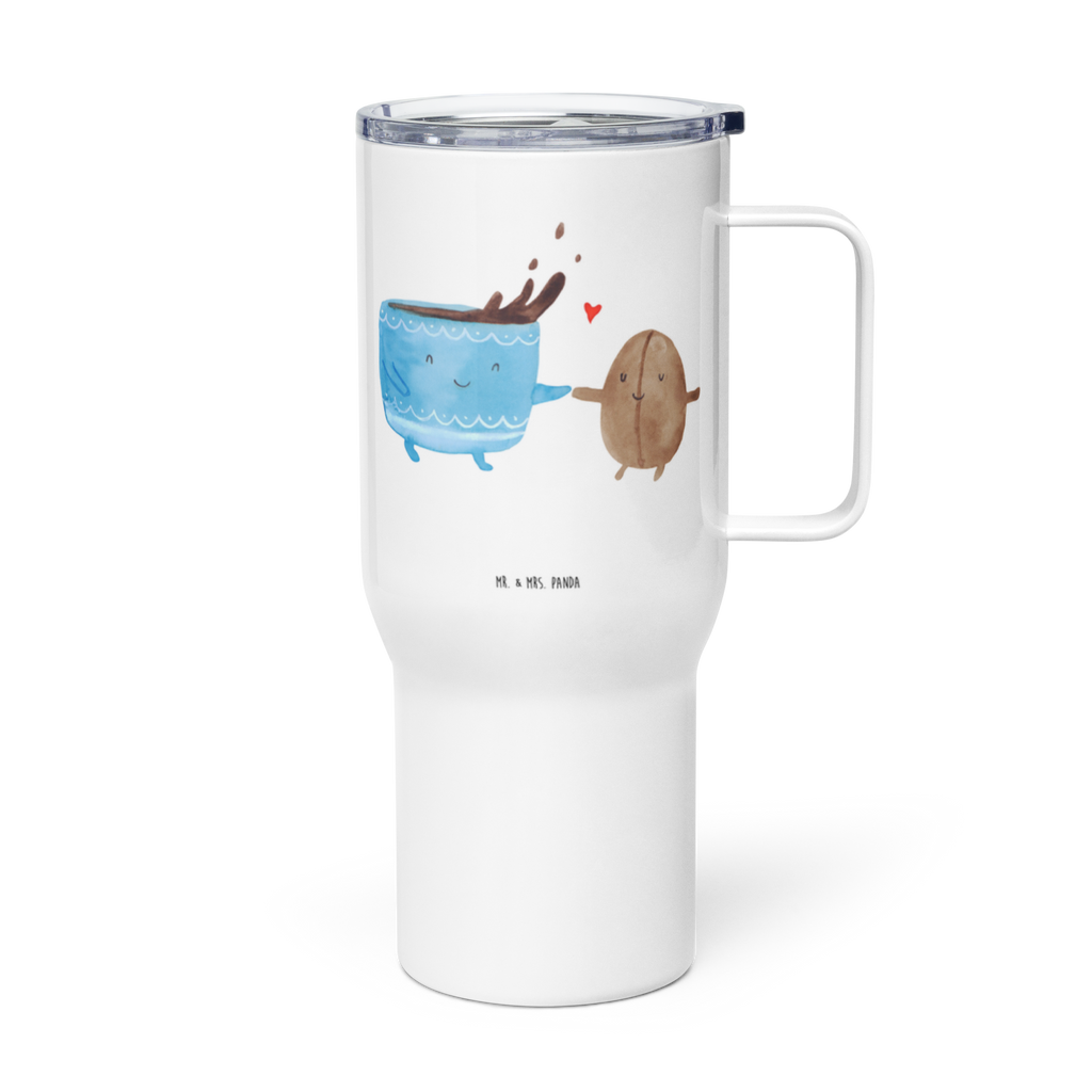 XXL Thermobecher Kaffee Bohne Thermobecher, XL Thermobecher, Reisebecher, XL Reisetasse, Großer Thermobecher, Autobecher, Jumbo Becher, Tiermotive, Gute Laune, lustige Sprüche, Tiere, Kaffee, Kaffeebohne, Genuss, Zufriedenheit, Glück