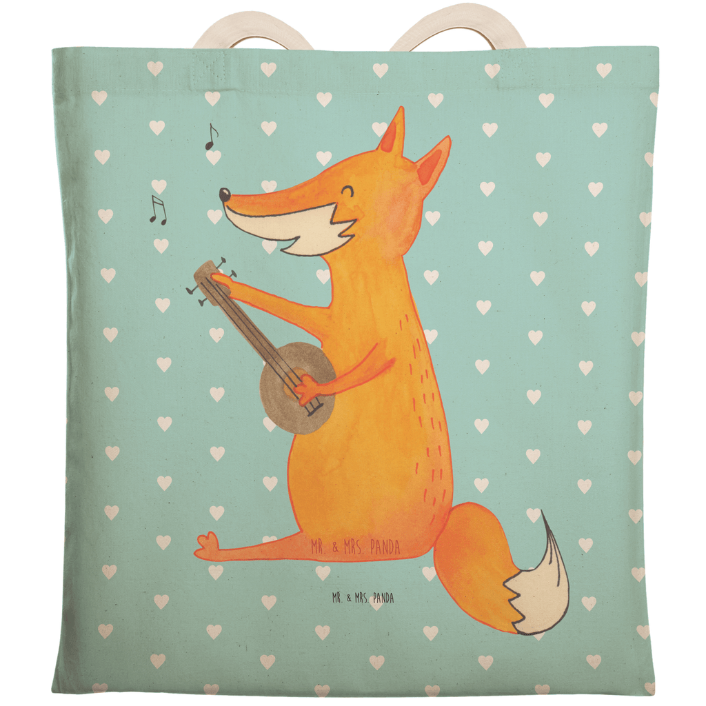 Einkaufstasche Fuchs Gitarre Tragetasche, Tasche, Beutel, Stofftasche, Baumwolltasche, Umhängetasche, Shopper, Einkaufstasche, Beuteltasche, Fuchs, Füchse, Geschenk Musiker, Musik Spruch, Musikerin, Sänger, Sängerin, Gitarre