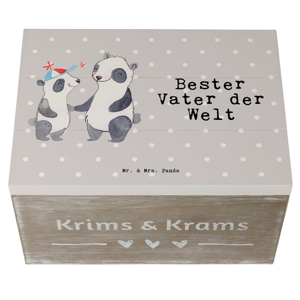 Holzkiste Panda Bester Vater der Welt Holzkiste, Kiste, Schatzkiste, Truhe, Schatulle, XXL, Erinnerungsbox, Erinnerungskiste, Dekokiste, Aufbewahrungsbox, Geschenkbox, Geschenkdose, für, Dankeschön, Geschenk, Schenken, Geburtstag, Geburtstagsgeschenk, Geschenkidee, Danke, Bedanken, Mitbringsel, Freude machen, Geschenktipp, Vater, Papa, Dad, Daddy, Paps, Papi, Vati, Eltern, Geschenk Vater, Mann, Familie, Bester, Kleinigkeit