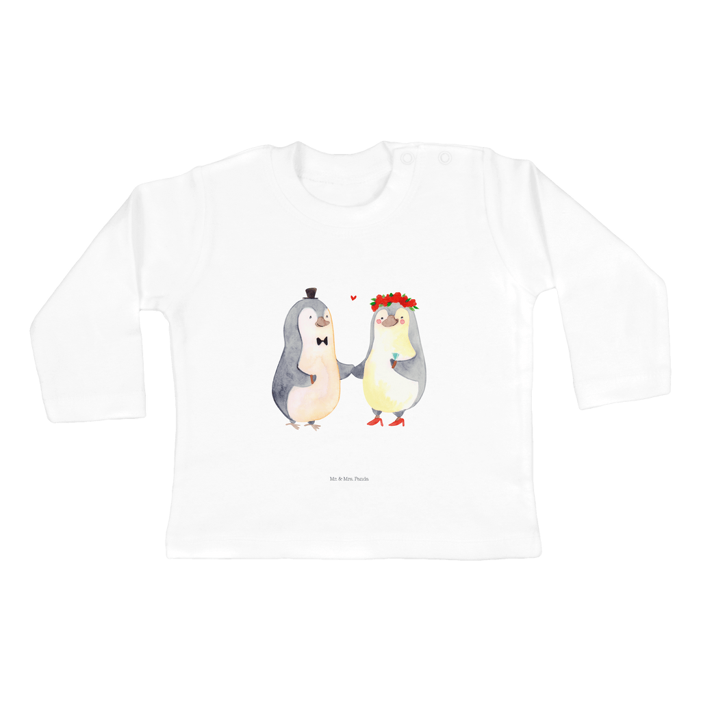 Baby Longsleeve Pinguin Heirat Mädchen, Jungen, Baby, Langarm, Bio, Kleidung, Liebe, Partner, Freund, Freundin, Ehemann, Ehefrau, Heiraten, Verlobung, Heiratsantrag, Liebesgeschenk, Jahrestag, Hocheitstag