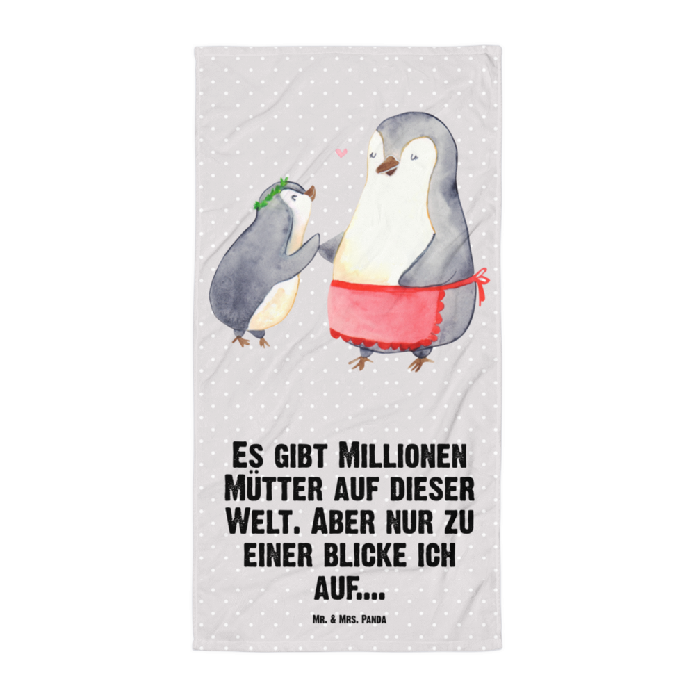 XL Badehandtuch Pinguin mit Kind Handtuch, Badetuch, Duschtuch, Strandtuch, Saunatuch, Familie, Vatertag, Muttertag, Bruder, Schwester, Mama, Papa, Oma, Opa, Geschenk, Mami, Mutti, Mutter, Geburststag