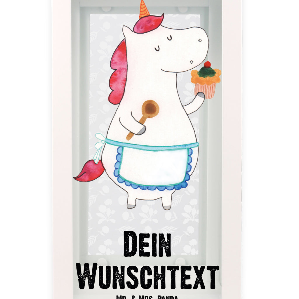 Personalisierte Deko Laterne Einhorn Küchenfee Gartenlampe, Gartenleuchte, Gartendekoration, Gartenlicht, Laterne kleine Laternen, XXL Laternen, Laterne groß, Einhorn, Einhörner, Einhorn Deko, Pegasus, Unicorn, backen, Muffin, Motivation, Träumer, träumen, Bäckerin, Hobbykoch, Koch, Torte, Kuchen