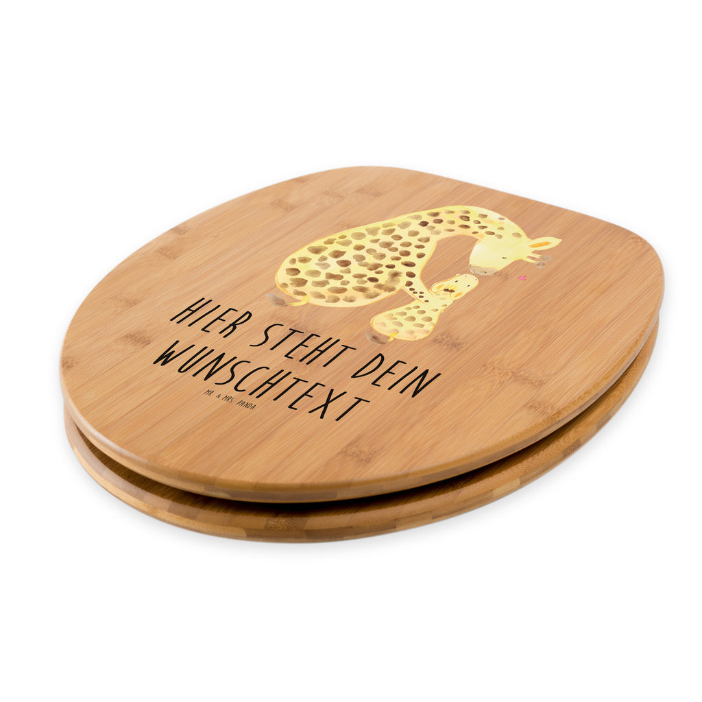 Personalisierter WC Sitz Motiv Giraffe mit Kind Personalisierte Klobrille, Personalisierter Klodeckel, Personalisierter Toilettendeckel, Personalisierter WC-Sitz, Toilettendeckel mit Namen, WC Sitz mit Namen, Afrika, Wildtiere, Giraffe, Kind, Mutter, Mama, Tochter, Sohn, Lieblingsmensch